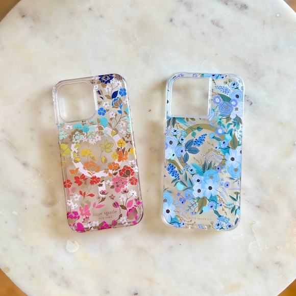 kate spade Other - iPhone 14 Pro Max Phone Cases Kate Spade Rifle Paper Co Rainbow Blue Floral